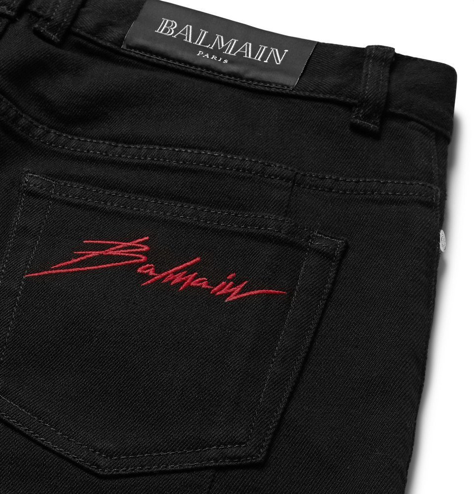 Balmain Black Monogram Slim Jeans Balmain