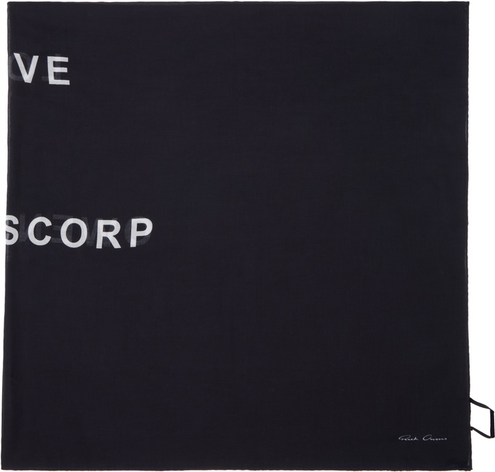 Photo: Rick Owens Black Temple Printed Cot Scarf