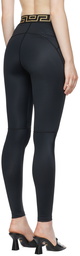 Versace Underwear Black Greca Sport Leggings