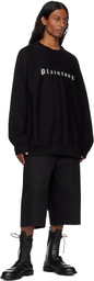 TAKAHIROMIYASHITA TheSoloist. Black Oversized Crew Neck 'Plainsong' Sweatshirt