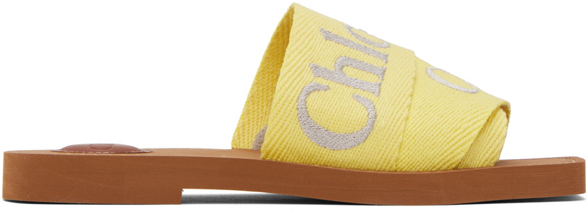 サンダル・ミュール Chloe'  Chloe Slippers and Clogs Women Fabric Yellow Mules And Slides for Women | Chloé US official site