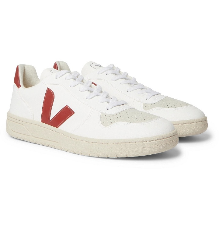 Photo: Veja - V-10 CWL Faux Leather Sneakers - White