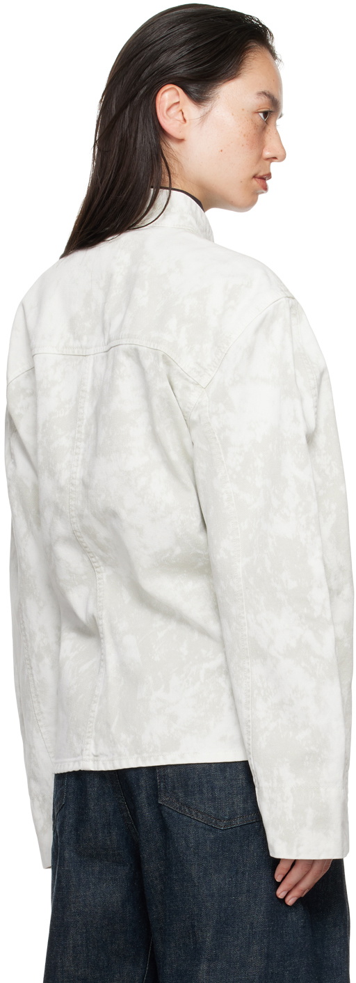 LEMAIRE Gray & White Curved Sleeves Denim Jacket Lemaire