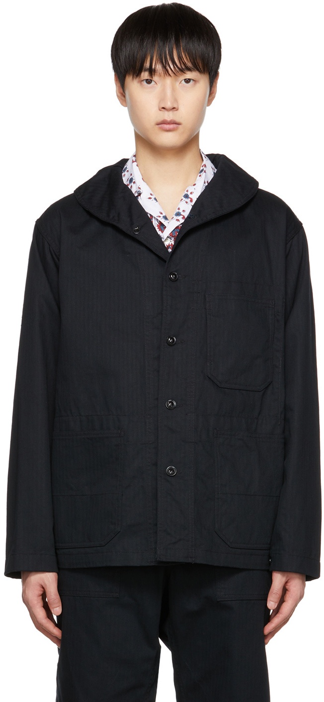 Photo: Engineered Garments Black Shawl Collar Jacket