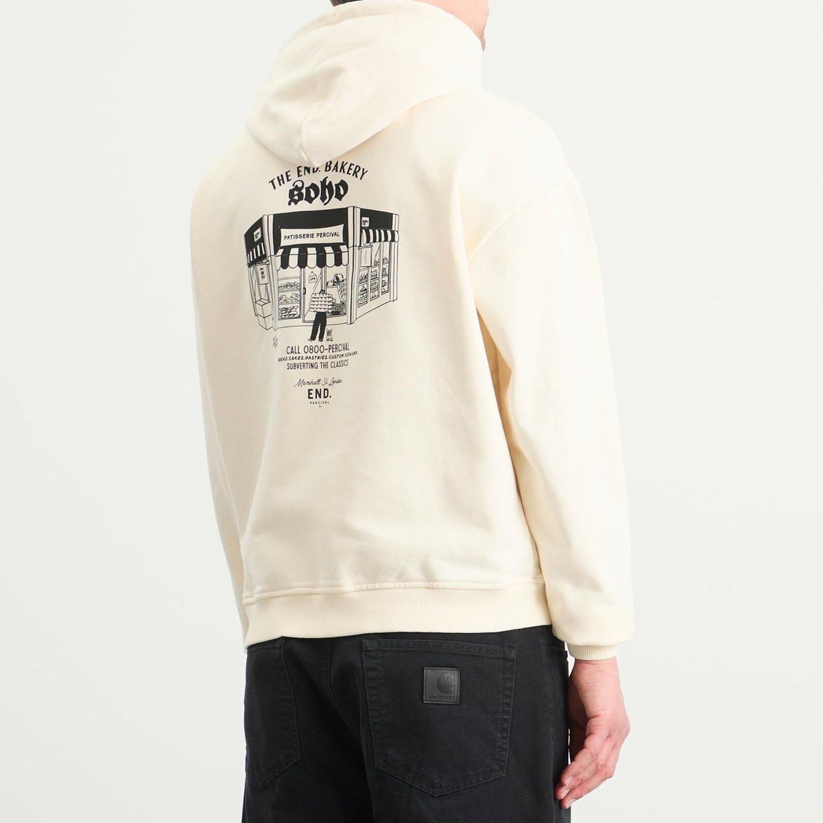 Percival Men's Patisserie Hoodie - Presented by END. in Ecru