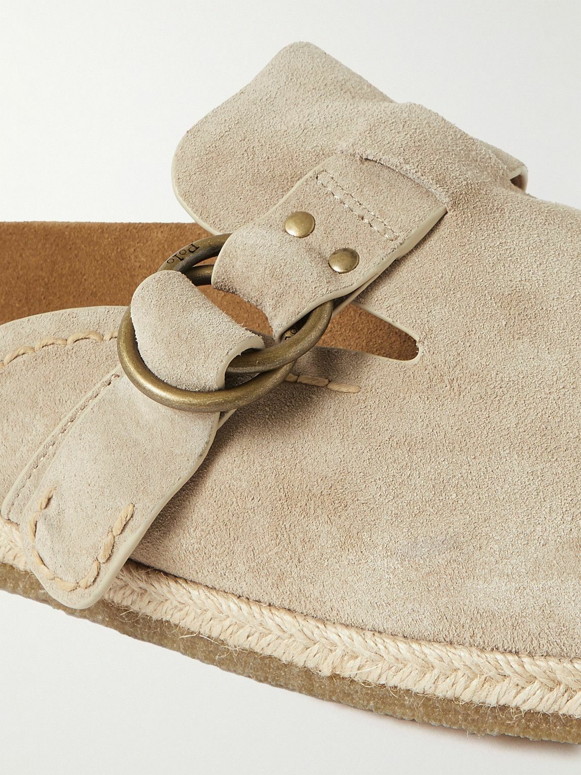Polo Ralph Lauren - Turbach Jute-Trimmed Suede Clogs - Neutrals