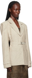 REMAIN Birger Christensen Beige Belted Blazer