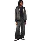 Off-White Gray Distressed Diag Slouchy Sweatpants