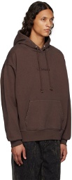 (di)vision Brown Embroidered Hoodie
