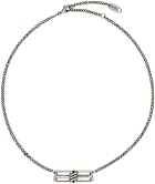 Balenciaga Silver License Necklace