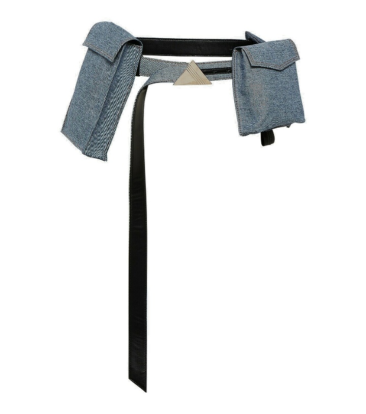 Photo: The Attico Denim and leather belt with pockets