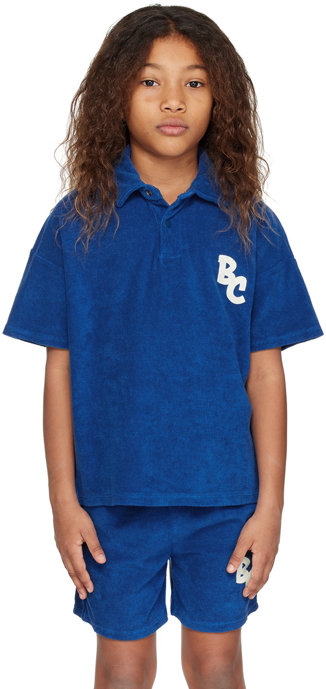 Bobo Choses Kids Blue 'BC' Polo Bobo Choses