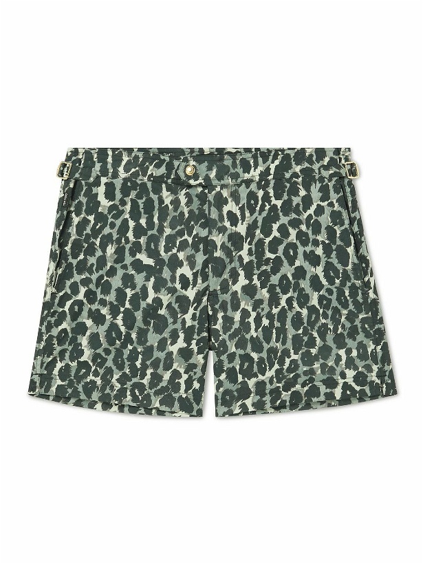 Photo: TOM FORD - Slim-Fit Short-Length Leopard-Print Swim Shorts - Blue