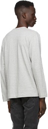 COMME des GARÇONS PLAY Grey Horizontal Heart Long Sleeve T-Shirt