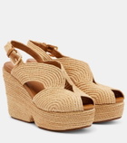 Clergerie Dolce raffia platform sandals