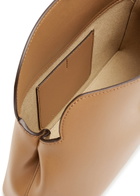 Toteme T-lock Leather Clutch - Camel - One Size