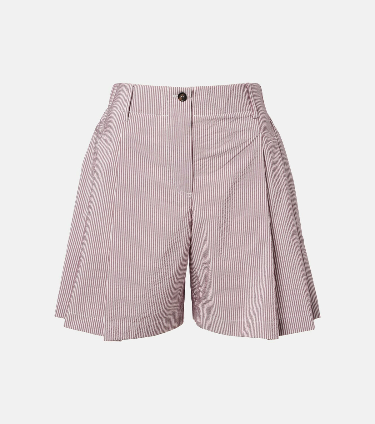 Brunello Cucinelli Striped cotton-blend Bermuda shorts
