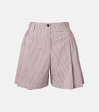 Brunello Cucinelli Striped cotton-blend Bermuda shorts