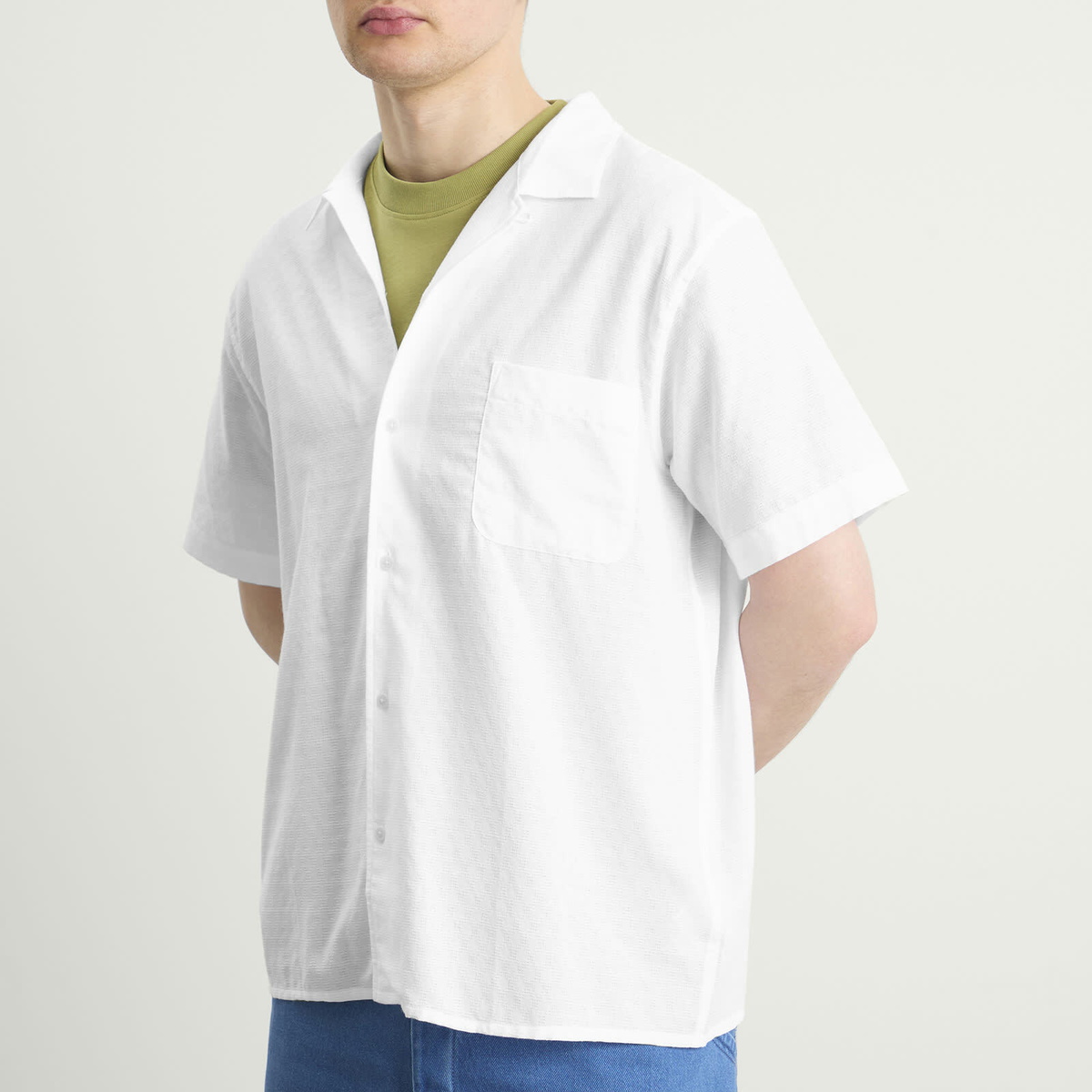 YMC Men's Lace Malick Shirt in White