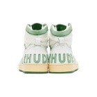 Rhude SSENSE Exclusive White and Green Rhecess Hi Sneakers