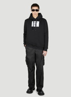 Logo Patch Hooded Sweatshirt in Black