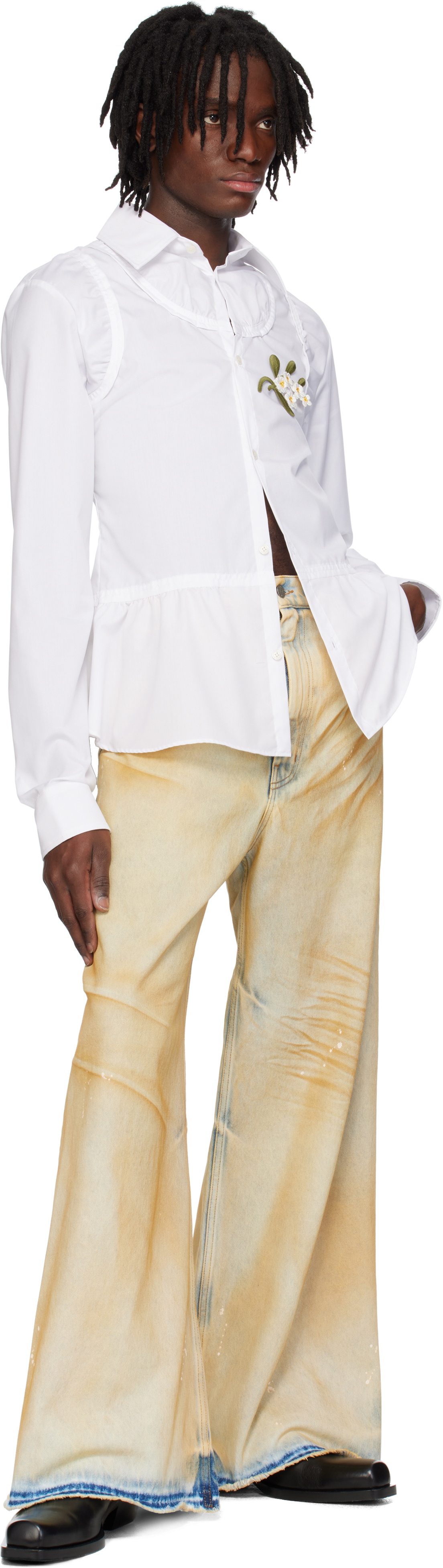 EGONlab White Poplin Top Shirt
