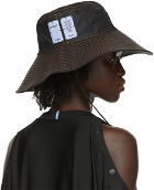 MCQ Black Coated Canvas Bucket Hat