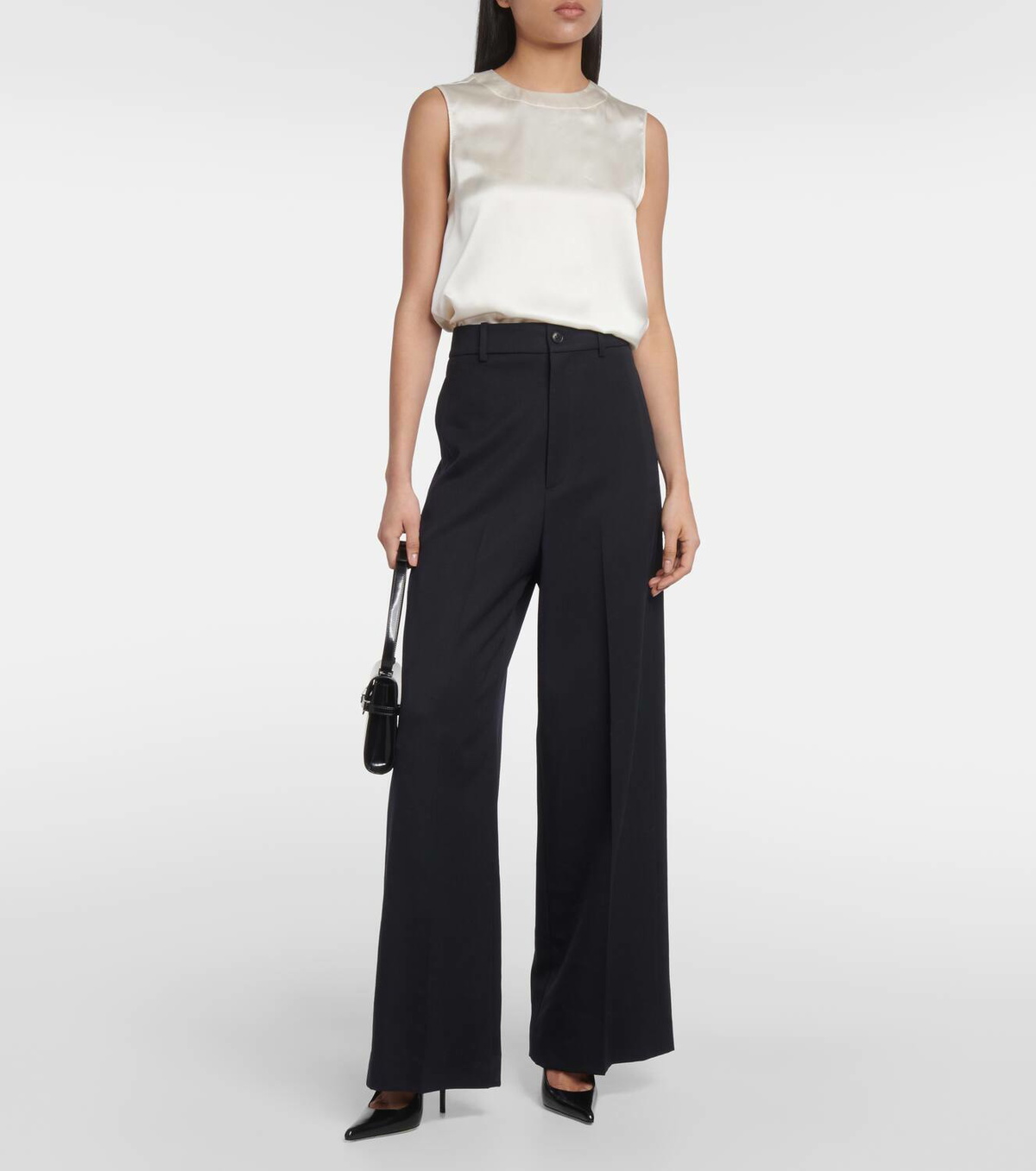 Nili Lotan Davy silk satin top