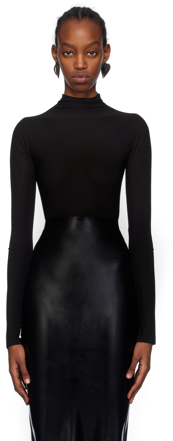 ALAÏA Black High Neck Bodysuit ALAÏA