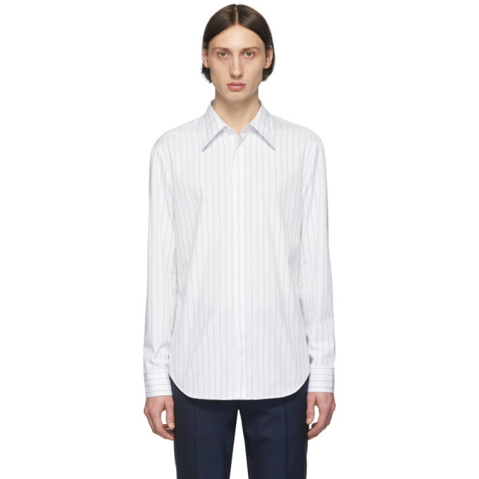 Photo: Maison Margiela White and Black Poplin Striped Shirt