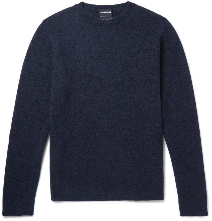 Photo: Giorgio Armani - Cashmere-Blend Sweater - Men - Blue