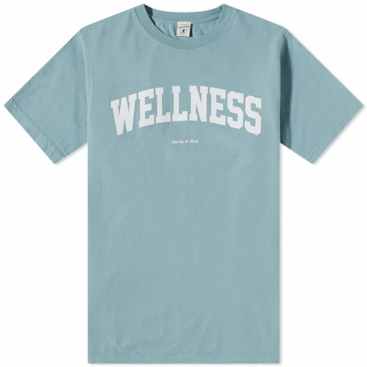 Photo: Sporty & Rich Men's Wellness Ivy T-Shirt in Soft Blue/White