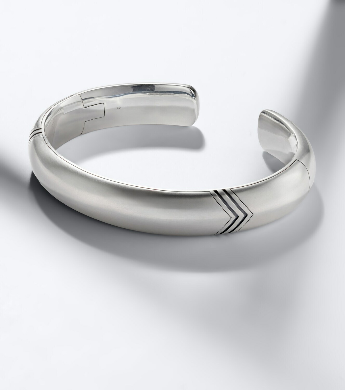 David Yurman Chevron Bold sterling silver cuff bracelet