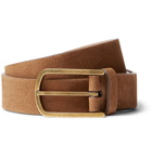 Brunello Cucinelli - 4.5cm Brown Suede Belt - Men - Brown