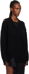 Junya Watanabe Black Patchwork V-Neck Sweater
