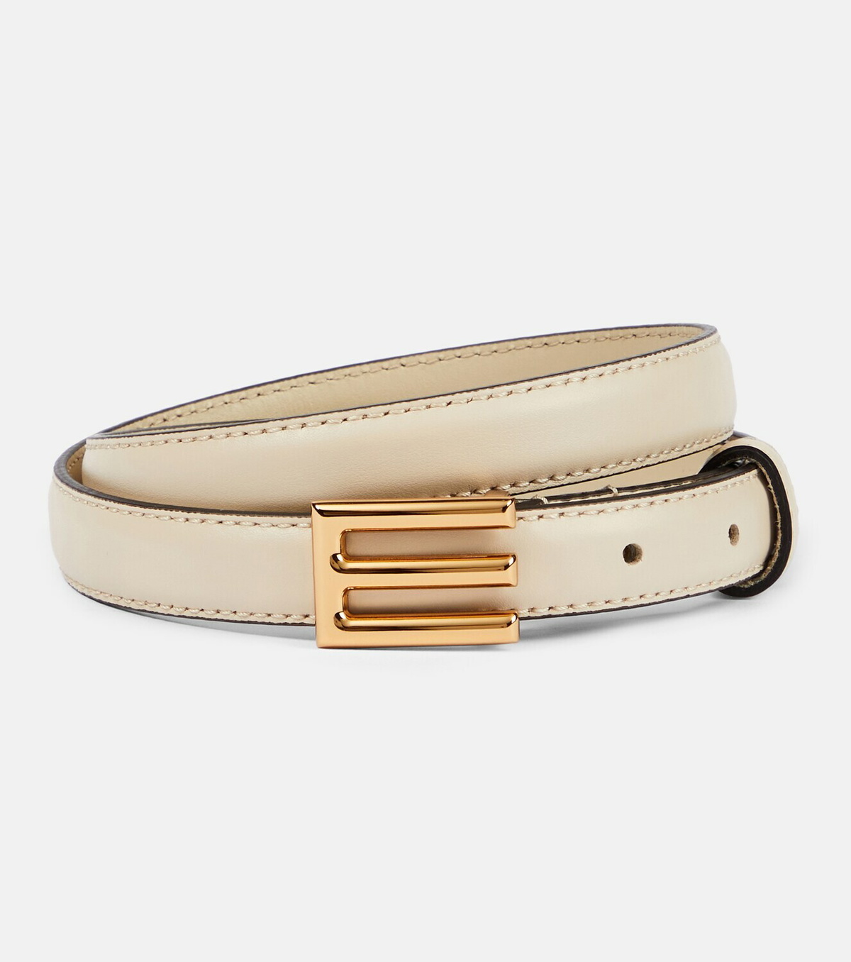 Etro White Belt with Gold Buckle Leather belt Etro White size 80 cm in Leather - 55954348 main image 4