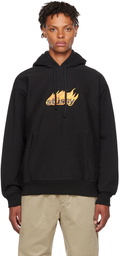 Stüssy Black Flames Hoodie