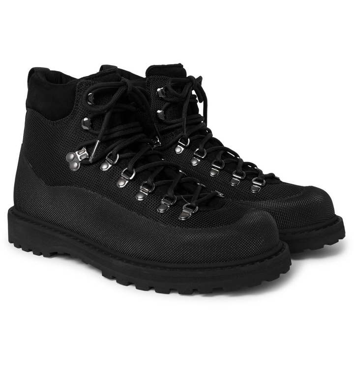 Photo: Diemme - Roccia Vet Rubber and Leather-Trimmed Mesh CORDURA Boots - Black