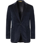 Canali - Navy Kei Slim-Fit Cotton-Blend Corduroy Blazer - Navy