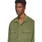 John Elliott Green Corduroy Snap Shirt