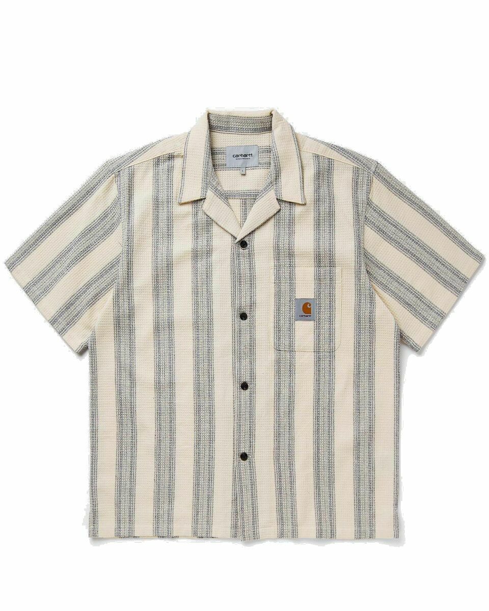 Photo: Carhartt Wip S/S Dodson Shirt Beige - Mens - Longsleeves