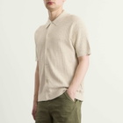 NN07 Men's Nolan Polo Cardigan in Ivory Mouliné