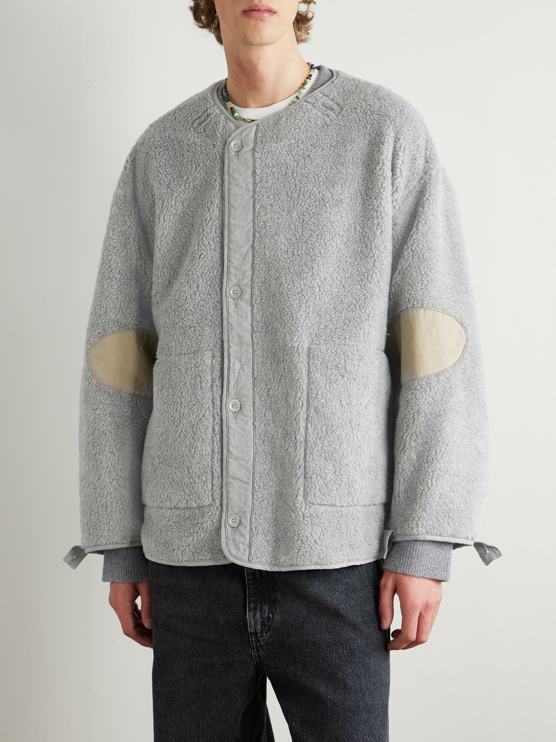 OrSlow - M-65 Shell-Trimmed Fleece Coat Liner - Gray