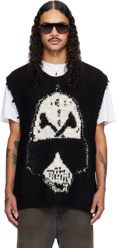 Photo: LU'U DAN Black Oversized Sweater Vest