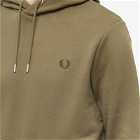 Fred Perry Men's Small Logo Popover Hoody in Uniform Green
