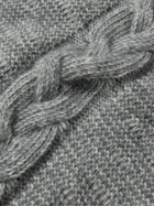 Miles Leon - Cable-Knit Cotton, Alpaca and Merino Wool-Blend Sweater - Gray