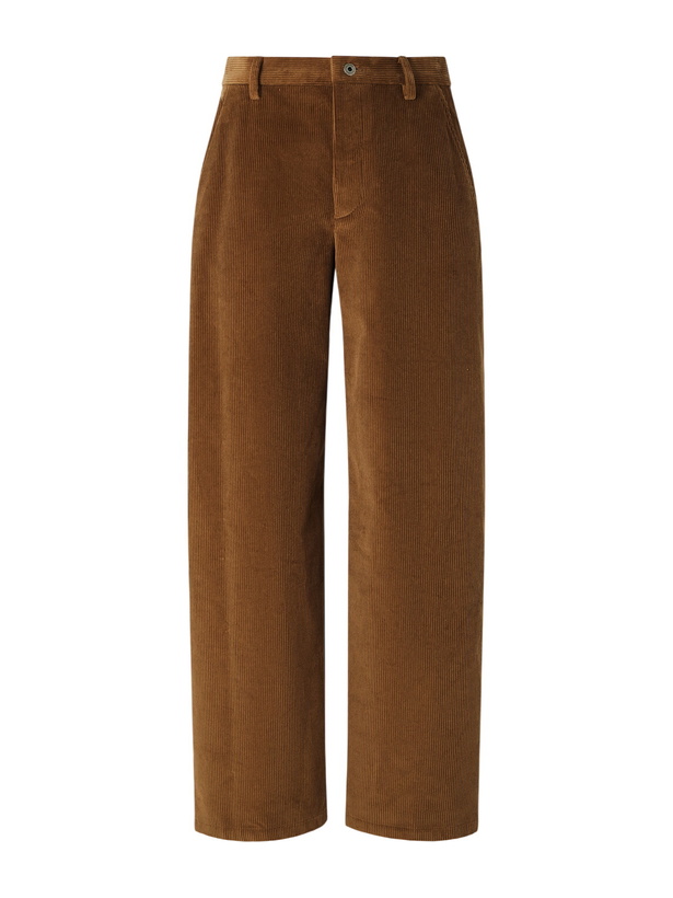 Photo: LOEWE - Straight-Leg Cotton-Corduroy Trousers - Brown