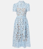 Self-Portrait Belted lace shirt dress