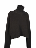 BALENCIAGA - Cropped Cotton Knit Turtleneck