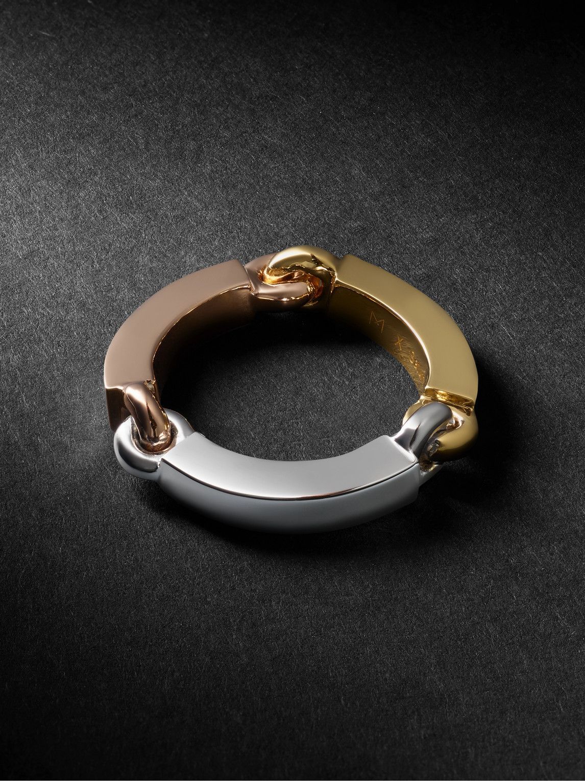 MAOR - The Perihelion White, Yellow and Rose Gold Ring - Gold